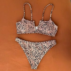 SOLD. Shein cheetah bathing suit. Size XL